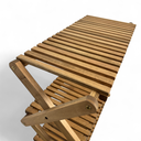 Ver imagem 4 de Estante Sanfonada Multiuso Dobrável 3 Prateleiras Floreira de Madeira - Maju Madeiral