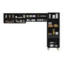 Ver imagem 5 de Armário Cozinha Modulada Compacta com Vidros 302cm 3 Peças Veneza Multimóveis Mp2299