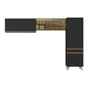 Ver mais imagens de Armário Cozinha Modulada Compacta com Vidros 302cm 3 Peças Veneza Multimóveis Mp2299