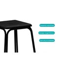 Ver imagem 4 de Conjunto: Mesa de Cozinha Dobrável 1590 C- 2 Banquetas Preto-preto - Carraro