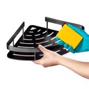 Ver imagem 2 de Suporte Shampoo Sabonete Organizador de Canto Banheiro Box Prateleira Pendurar Cozinha Casa Lavander