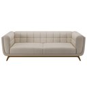 Ver imagem 2 de Sofá Decorativo Sala de Estar 180cm Rocket 2 Lugares Base Madeira Linho Off White G45 - Gran Belo