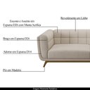 Ver imagem 4 de Sofá Decorativo Sala de Estar 180cm Rocket 2 Lugares Base Madeira Linho Off White G45 - Gran Belo