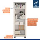 Ver imagem 3 de Armário Multiuso 5 Prateleiras Flex Valdemóveis Cor:branco