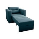 Ver imagem 3 de Sofá Cama Solteiro para Decoração Quarto Confortável - Suede - Sv Decor:azul Petróleo