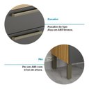 Ver mais imagens de Armário de Cozinha Compacta Modulada 2 Peças 6 Portas com Tampo e Vidro 100% MDF Itália Espresso Móveis Cinza/Amêndoa/Chumbo