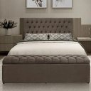 Ver imagem 4 de Painel Cabeceira com Bau Dubai 1.28 Viuva Suede Marrom