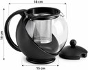 Ver imagem 3 de Bule de Vidro com Infusor para Chá Preto 1,25L Sl-3236