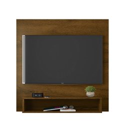 Sala de Estar com Painel Suspenso Paris e Mesas de Centro Sara Malbec/amarelo - Pr Móveis - 2