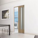 Ver imagem 3 de Porta Sanfonada de PVC Translucido 210cm x 84cm Plastporta Bcf Marrom/Carvalho Prata com