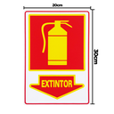 Ver imagem 2 de Combo 3 Placas De Sinalização Extintor 20X30 Acesso - X-711 F9e