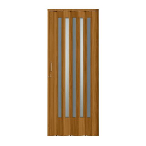 Porta Sanfonada de PVC Translucido 210cm x 60cm Plastporta Bcf Marrom/Cerejeira com