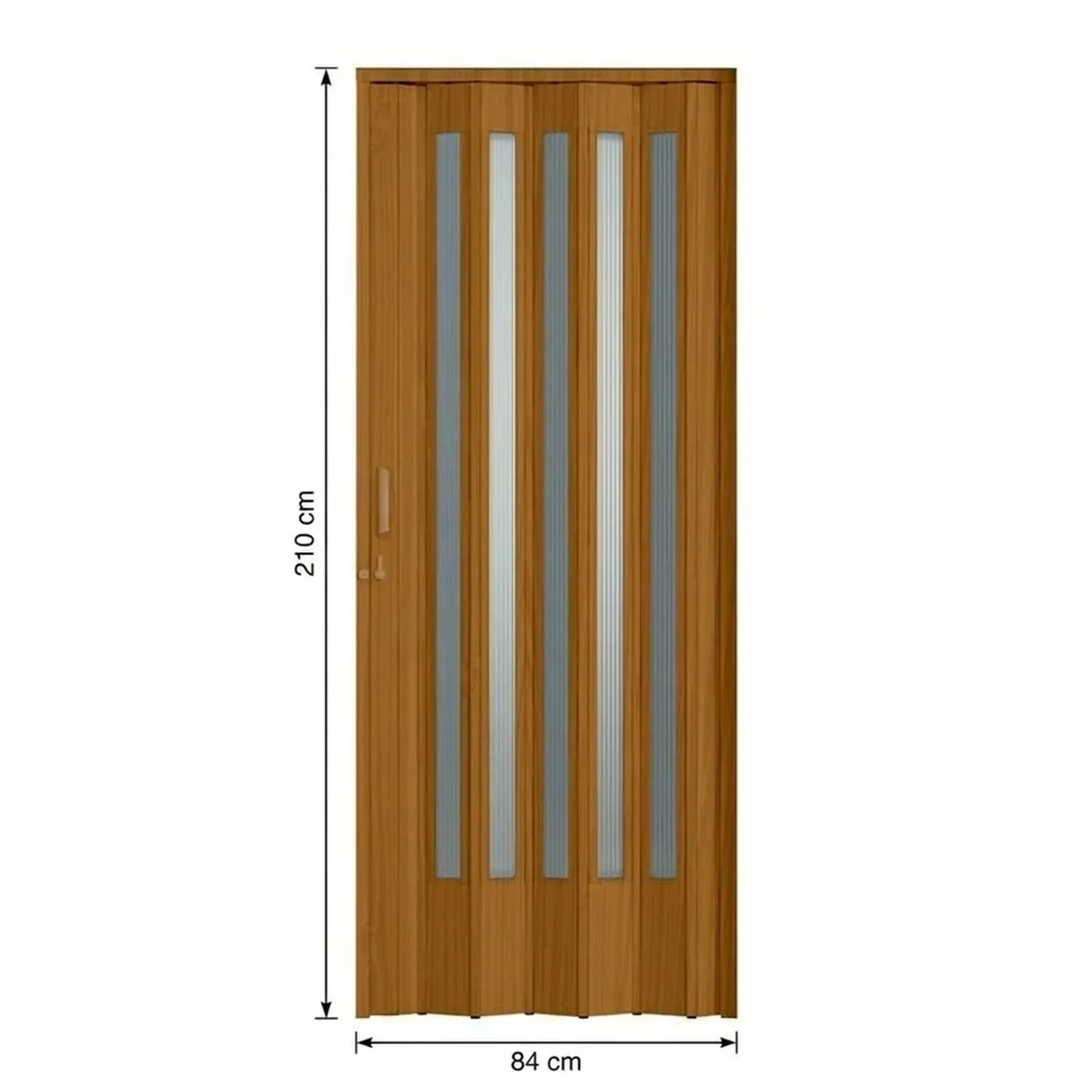Ver imagem 4 de Porta Sanfonada de PVC Translucido 210cm x 84cm Plastporta Bcf Marrom/Cerejeira com