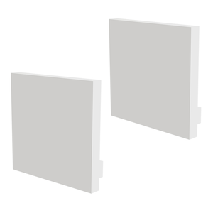 Kit Acessórios Taschibra para Perfil Sobrepor 2,3x2,4cm Apex 24 Branco