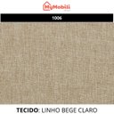 Ver imagem 4 de Kit Poltrona Amamentação Balanço e Puff Linho Quarto Bebê:cadeira Alta Linho Bege