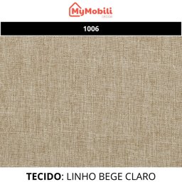 Kit Poltrona Amamentação Balanço e Puff Linho Quarto Bebê:cadeira Alta Linho Bege - 4