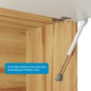 Ver imagem 5 de Armário de Cozinha Compacta Modulada 3 Peças 7 Portas com Tampo e Vidro 100% MDF Itália Espresso Móveis Bege/Amêndoa/Off White