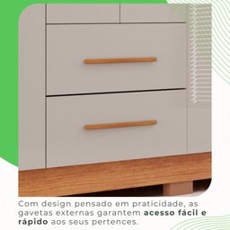 Guarda-roupa Casal 6 Portas 2 Gavetas Estrela Premium - 7