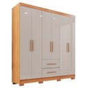 Ver imagem 3 de Guarda-roupa Casal 6 Portas 2 Gavetas Estrela Premium
