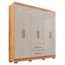 Guarda-roupa Casal 6 Portas 2 Gavetas Estrela Premium - 3