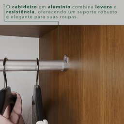 Guarda-roupa Casal 6 Portas 2 Gavetas Estrela Premium - 11