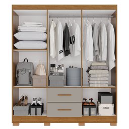 Guarda-roupa Casal 6 Portas 2 Gavetas Estrela Premium - 4