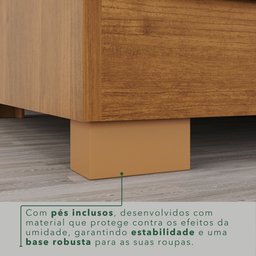 Guarda-roupa Casal 6 Portas 2 Gavetas Estrela Premium - 8