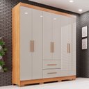 Ver imagem 1 de Guarda-roupa Casal 6 Portas 2 Gavetas Estrela Premium