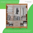 Ver imagem 2 de Guarda-roupa Casal 6 Portas 2 Gavetas Estrela Premium