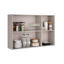 Ver imagem 5 de Armário Aéreo 3 Portas 120cm 100% MDF Dobradiças Slow Motion Essence Itatiaia Cinza/Fendi/Gris