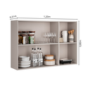 Ver imagem 4 de Armário Aéreo 3 Portas 120cm 100% MDF Dobradiças Slow Motion Essence Itatiaia Cinza/Fendi/Gris