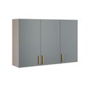 Ver imagem 3 de Armário Aéreo 3 Portas 120cm 100% MDF Dobradiças Slow Motion Essence Itatiaia Cinza/Fendi/Gris