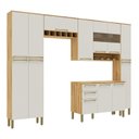 Ver imagem 2 de Cozinha Completa 100% Mdf 5 Peças 13 Portas 2 Gavetas com Tampo e Vidro Itália Espresso Móveis