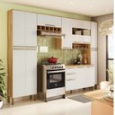 Ver imagem 1 de Cozinha Completa 100% Mdf 5 Peças 13 Portas 2 Gavetas com Tampo e Vidro Itália Espresso Móveis