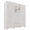 Ver imagem 3 de Guarda-roupa Casal com Espelho 6 Portas 2 Gavetas Estrela Premium