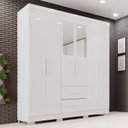 Ver imagem 1 de Guarda-roupa Casal com Espelho 6 Portas 2 Gavetas Estrela Premium