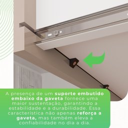 Guarda-roupa Casal com Espelho 6 Portas 2 Gavetas Estrela Premium - 8