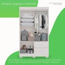 Ver imagem 2 de Guarda-roupa Solteiro 4 Portas 2 Gavetas Estrela Premium