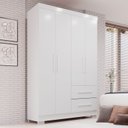 Ver imagem 1 de Guarda-roupa Solteiro 4 Portas 2 Gavetas Estrela Premium