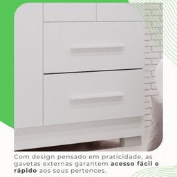Guarda-roupa Solteiro 4 Portas 2 Gavetas Estrela Premium - 7