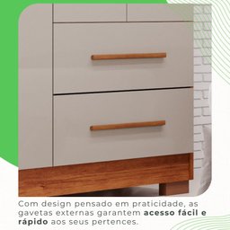 Guarda-roupa Solteiro 4 Portas 2 Gavetas Estrela Premium - 7