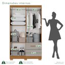 Ver imagem 6 de Guarda-roupa Solteiro 4 Portas 2 Gavetas Estrela Premium