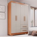 Ver imagem 1 de Guarda-roupa Solteiro 4 Portas 2 Gavetas Estrela Premium