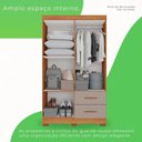 Ver imagem 2 de Guarda-roupa Solteiro 4 Portas 2 Gavetas Estrela Premium