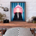 Ver imagem 4 de Quadro Decorativo Quarto Elegante Pintura Pop Cachorro Salão