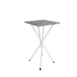 Mesa Quadrada 70cm para Sala de Jantar Tampo Granito Léia - 2