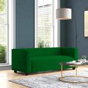 Ver imagem 1 de Sofá Namoradeira Amsterdam 1,40m Suede Verde - Inova Decorações