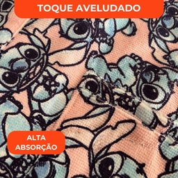 Roupão Aveludado Lepper Estampado Personagens Infantil Stitch G - 4