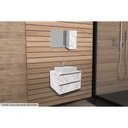 Ver imagem 1 de Armário C/ Balcão Banheiro Suspenso Bn3607 S/cuba 60cm e Espelho Bn3602 Mármore Branco - Tecno