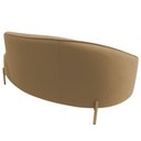 Ver imagem 5 de Sofá Curvo 2 Lugares 150cm Braço Dir. Thommy Pés Ouro Bouclé Camel - Nexta Casa